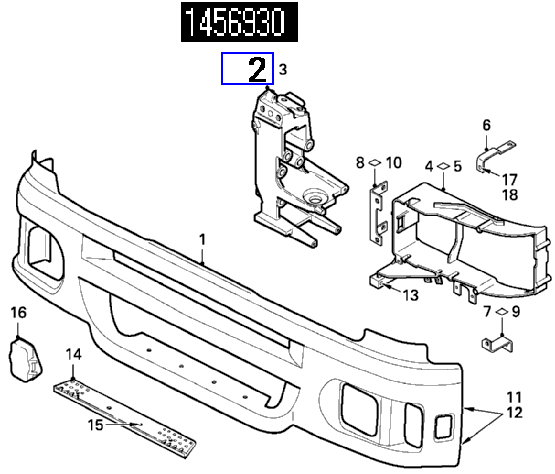 DAF CF85 BUMPER BRACKET LEFT SIDE 1456930