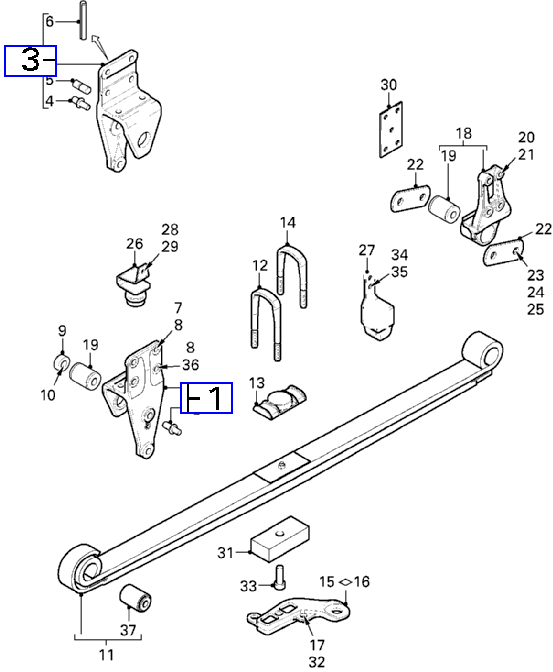 DAF XF CF FRONT SPRING BRACKET 1361654R 1361653L